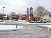 snow in a retail Park