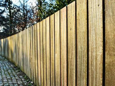 wooden timber fence